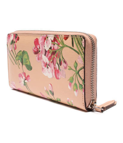 Gucci beauty goods length purse round fastener Blooms Ladies (round zipper) GUCCI