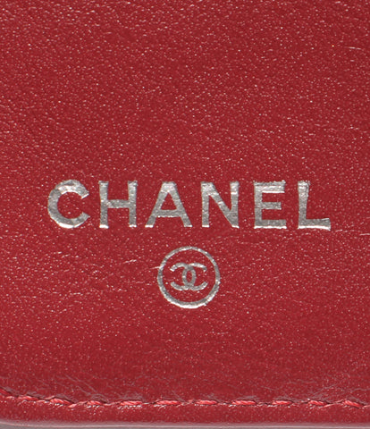 Chanel ความงามสินค้ากระเป๋าสตางค์พับคาเวียร์ผิว Coco Mark ผู้หญิง (กระเป๋าสตางค์ 2 พับ) Chanel