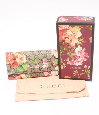 gucci ที่สวยงามรับประกันยาวกระเป๋าเงิน GG บุปผาผู้หญิง (กระเป๋าสตางค์ยาว) gucci