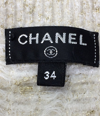 Chanel 17A ปุ่มสิงโตเสื้อคาร์ดิแกนแขนยาวผู้หญิงขนาด 34 (s) Chanel