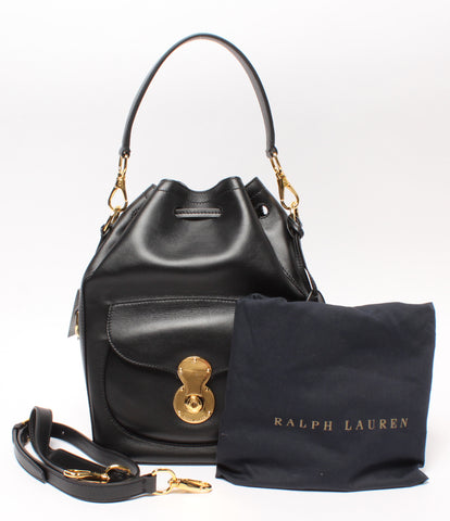 Ralph Lauren的美容产品拉绳皮革单肩包瑞奇女士RALPH LAUREN