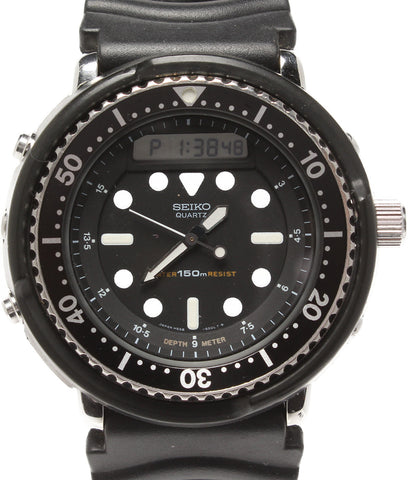 Seiko Watch Hybrid Diver ควอตซ์สีดำ H558-5000 ผู้ชาย Seiko
