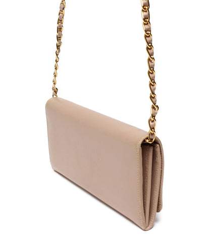 Prada chain wallet SAFFIANO MATAL Ladies (length purse) PRADA