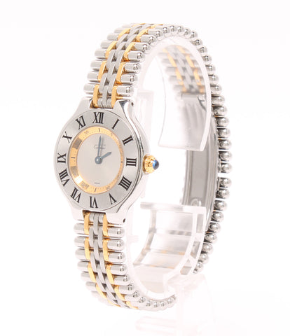 カルティエ  腕時計 マスト21  クオーツ シルバー  レディース   Cartier
