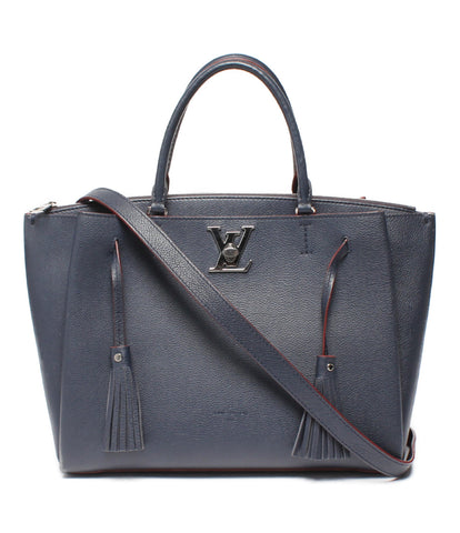 Louis Vuitton lock meat tote bag grained calf leather Ladies Louis Vuitton