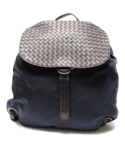 Bottega Veneta Beauty Products Rucks Backpack Leather × Nylon Intrechart BO5271204V Mens BOTTEGA VENETA
