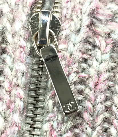 シャネル 美品 装飾 モヘア シルク混銀糸ジップセーター      レディース SIZE 38 (M) CHANEL