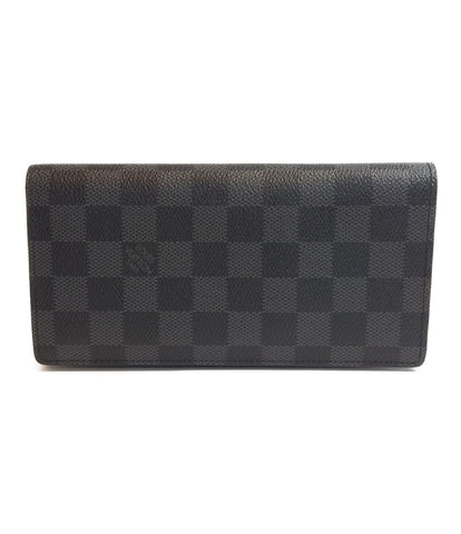 Louis Vuitton beauty products two-fold wallet Porutofoiyu Brotha Damier Gras fit N62665 Men's (Purse) Louis Vuitton
