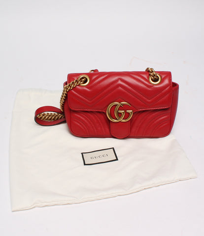 Gucci leather shoulder bag GG Marmont 446744 Ladies GUCCI