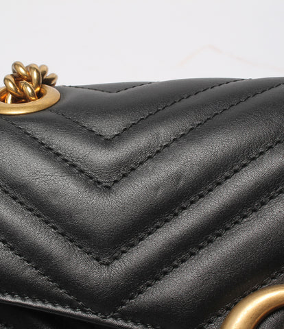 Gucci Leather Shoulder Bag GG Marmont 443497 Ladies GUCCI
