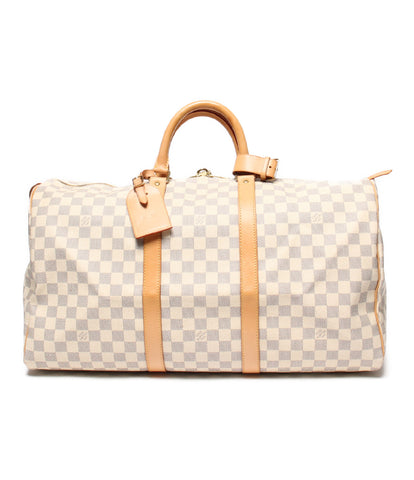路易威登Boston Bag Keepol 50 Damier Azur N41430女士Louis Vuitton