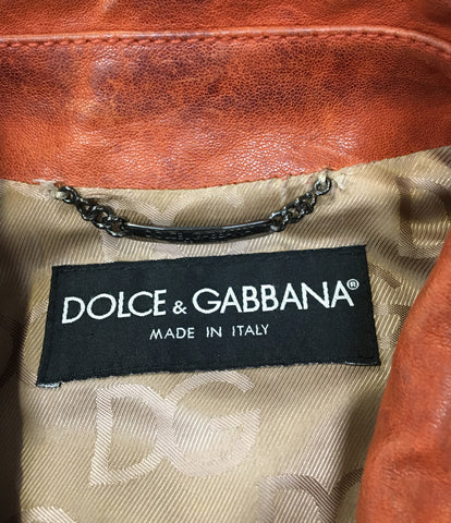 Dolce Aand Gabbana หนัง Riders Jacket ขนาดของผู้ชาย 44 (s) Dolce & Gabbana