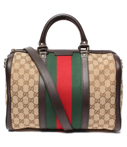 Gucci ความงาม Products 2Way Miniboston กระเป๋าสะพาย Sherry Line GG ผ้าใบ 247205 ผู้หญิง Gucci