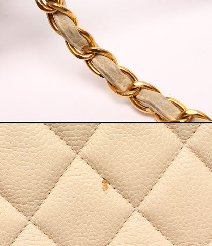 Chanel Leather Chain Shoulder Bag Caviar Skin Ladies CHANEL