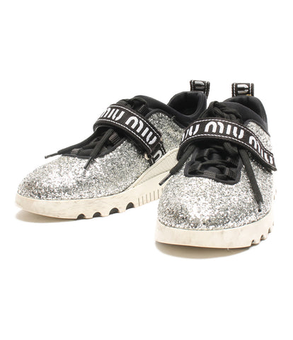 Miu Miu Glitter Lame Sneakers Ladies SIZE 37 1/2 Miu Miu