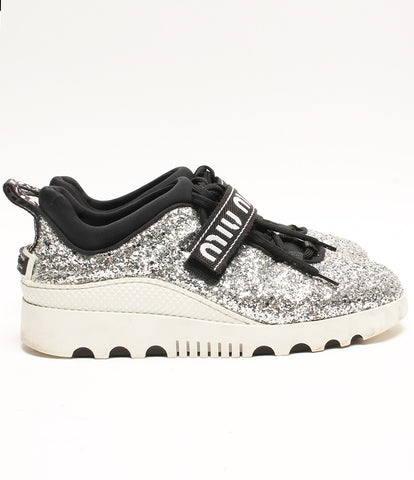 Miu Miu Glitter Lame Sneakers Ladies SIZE 37 1/2 Miu Miu