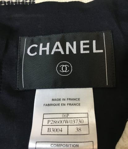 Chanel Good Condition Coco Mark Tweed Jacket Ladies SIZE 38 (M) CHANEL