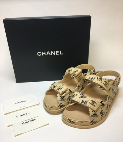 Chanel Beauty Product Gate No. 5 Coco Mark ทั้งหมดโลโก้รวมเท้ารองเท้าแตะเดิมพันสตรีขนาด 37 (s) Chanel