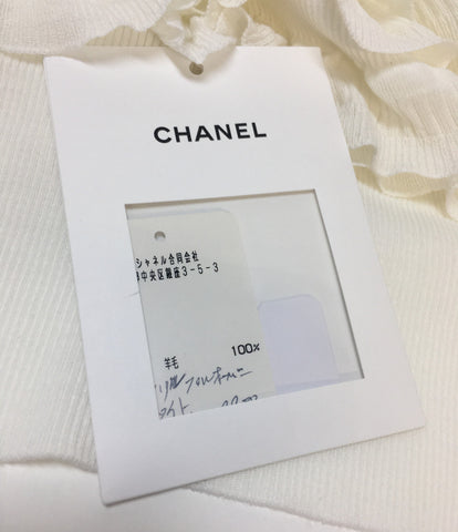 Chanel Beauty Products Coco Mark Frill Pullover แขนยาว Knitwith ขนาด 38 (m) Chanel