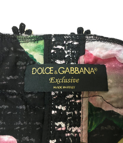 ドルチェアンドガッバーナ 新品同様 バラ釦 ノーカラー ツイードジャケット      レディース SIZE 38 (M) DOLCE＆GABBANA