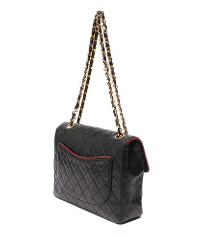 Chanel W Chain Leather Shoulder Bag Gold Hardware Matrasse Ladies CHANEL