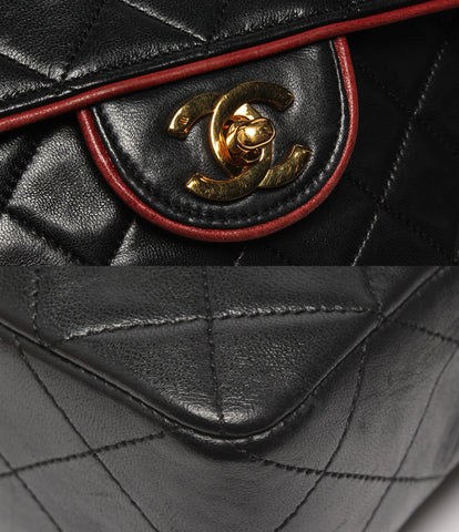 Chanel W Chain Leather Shoulder Bag Gold Hardware Matrasse Ladies CHANEL