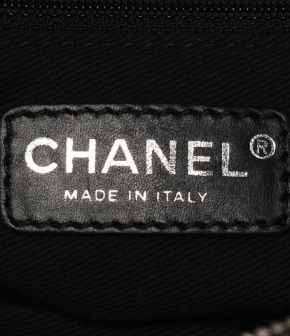 Chanel หนังกระเป๋าถือซิลเวอร์ clacket wild stitch ladies chanel