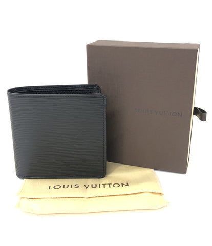 Louis Vuitton ผลิตภัณฑ์ความงามพับกระเป๋า Portophoys Mark Epi M63652 ผู้ชาย (กระเป๋าสตางค์ 2 พับ) Louis Vuitton