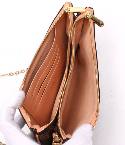Louis Vuitton Beauty Product Chain Shoulder Bag Pochette Double Zip Damier N60254 Ladies Louis Vuitton