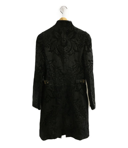 Gucci สภาพดี Damask Total Pattern High Neck Leather Coat Ladies SIZE 38 (M) GUCCI