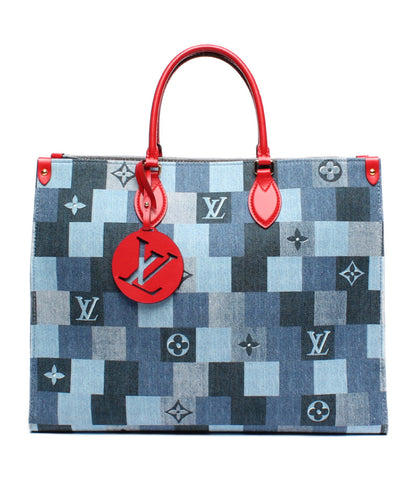 Louis Vuitton Beauty Tote Bag On Zago GM Denim Monom M44992 Ladies Louis Vuitton