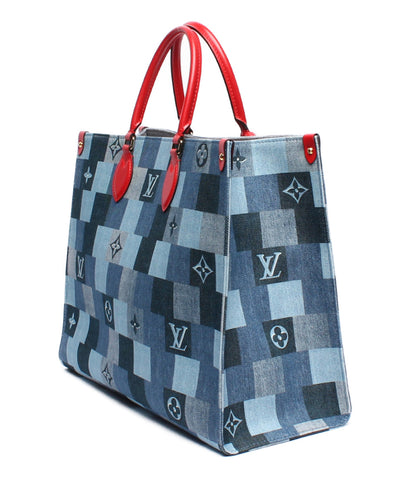Louis Vuitton Beauty Tote Bag On Zago GM Denim Monom M44992 Ladies Louis Vuitton