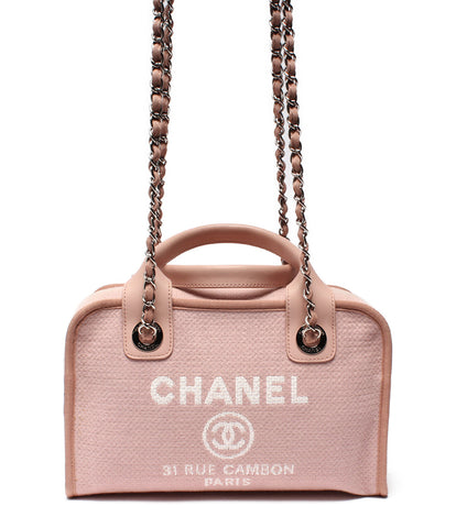 Chanel 2way กระเป๋าโบว์ลิ่งกระเป๋าโบว์ลิ่งของผู้หญิง Chanel