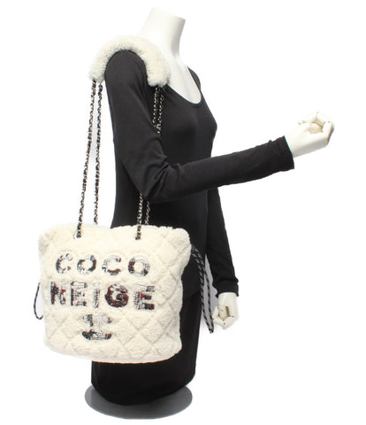 Chanel Beauty 2way Handbag Shopping Tote Bag Boa Coco neage Ladies CHANEL