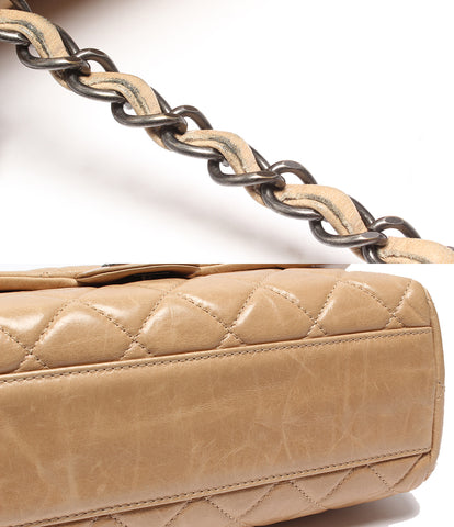 Chanel Leather Chain Shoulder Bag Aged Calfskin Matrasse Ladies CHANEL