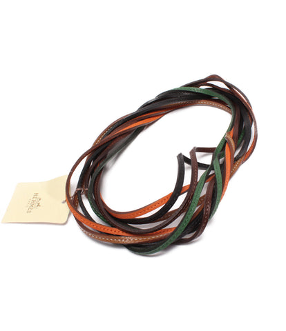 Hermes as good as new Laniere 5-piece set Choker Leather Orange Green Brown Black Beige Unisex (Necklace) HERMES