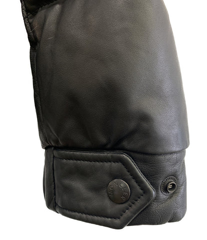 Moncler Good Condition Leather Down Jacket GABERIC Men's SIZE 3 (L) MONCLER