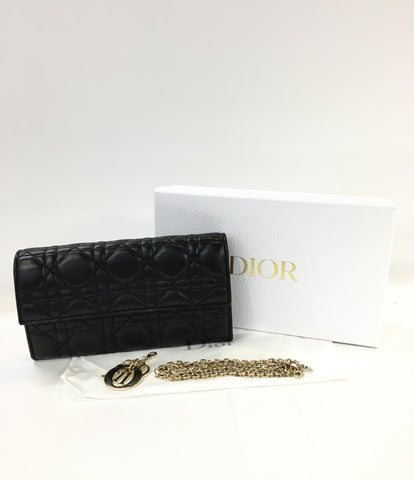 Christian Dior Chain Wallet Wallet Lady Dior Ladies (Long Wallet) Christian Dior