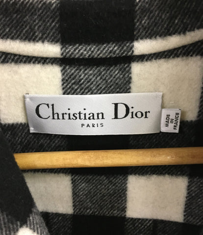 Christian Dior Good Condition Buffalo Plaid Melton Coat Ladies SIZE 38 (M) Christian Dior