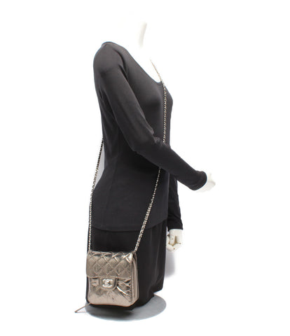 Chanel กระเป๋าสะพายโซ่ขนาดเล็ก Aizido ลูกวัวผู้หญิง Chanel
