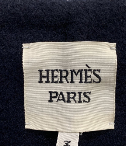 Hermes Beauty Serie按钮皮革开关羊绒菜院女装大小34（S）Hermes