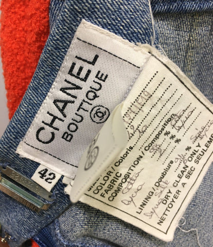 Good Condition Chanel Button Tweed Setup Ladies SIZE 42 (XL or above) CHANEL BOUTIQUE