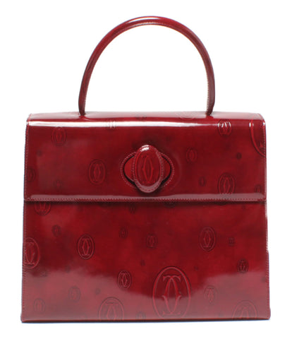 Cartier Patent Leather Hand Bag Happy Birthday Women's Cartier