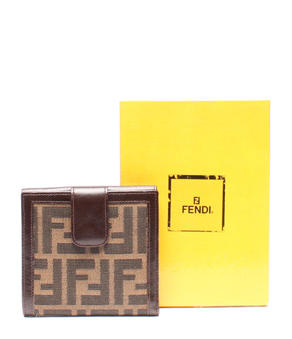 Fendidi Folded Wallet Zucca แบบ 2292/01695 สตรี (กระเป๋าสตางค์ 2 พับ) Fendi