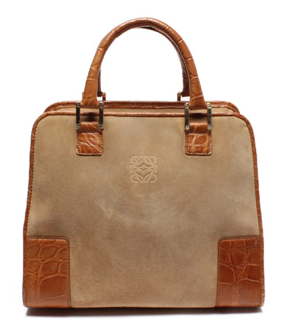 Loeve Handbag Suede Croco Amassa 28 Women's Loewe