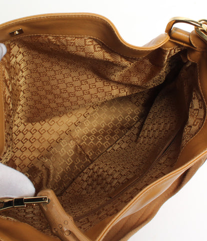 Gucci หนังกระเป๋าถือกระเป๋าสะพายไม้ไผ่ (เก่า) 001.4058 ผู้หญิงกุชชี่