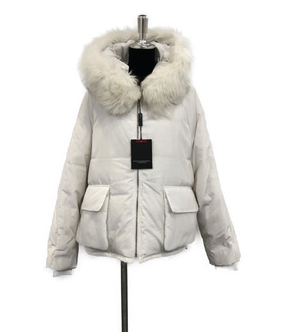 Double Standard Closing Good Condition Dolman Down Jacket with Fur Ladies SIZE F (M) DOUBLE STANDARD CLOTHING