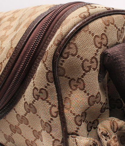 Gucci Mothers Bag Shoulder Bag Beige GG× Dark Brown GG Canvas 123326 Ladies GUCCI