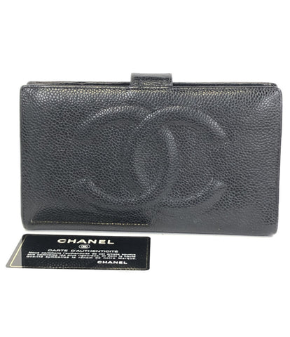 Chanel Long Wallet Mouth CocoMark Caviar Skin Ladies (Long Wallet) CHANEL