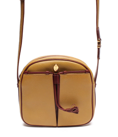 Cartiere Mastline Leather Shoulder Bag Pochette Diagonal Masted Mustard Yellow Women's Cartier